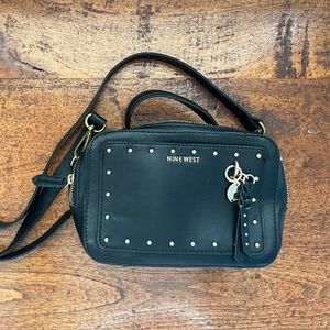 Nine West Black Purse with Gold Studs